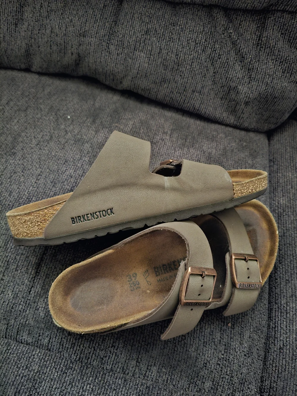 Birkenstock Arizona Double Strap Sandals in Olive Green